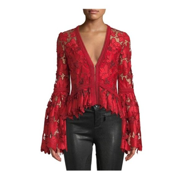 Beautiful Red Lace Top by EGE, NWT - Picture 1 of 4